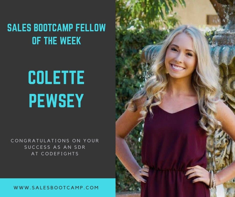 sales bootcamp fellow of the week 1