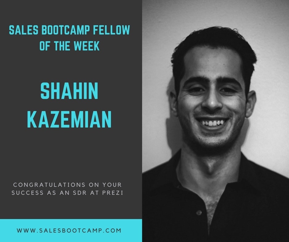 sales bootcamp fellow of the week