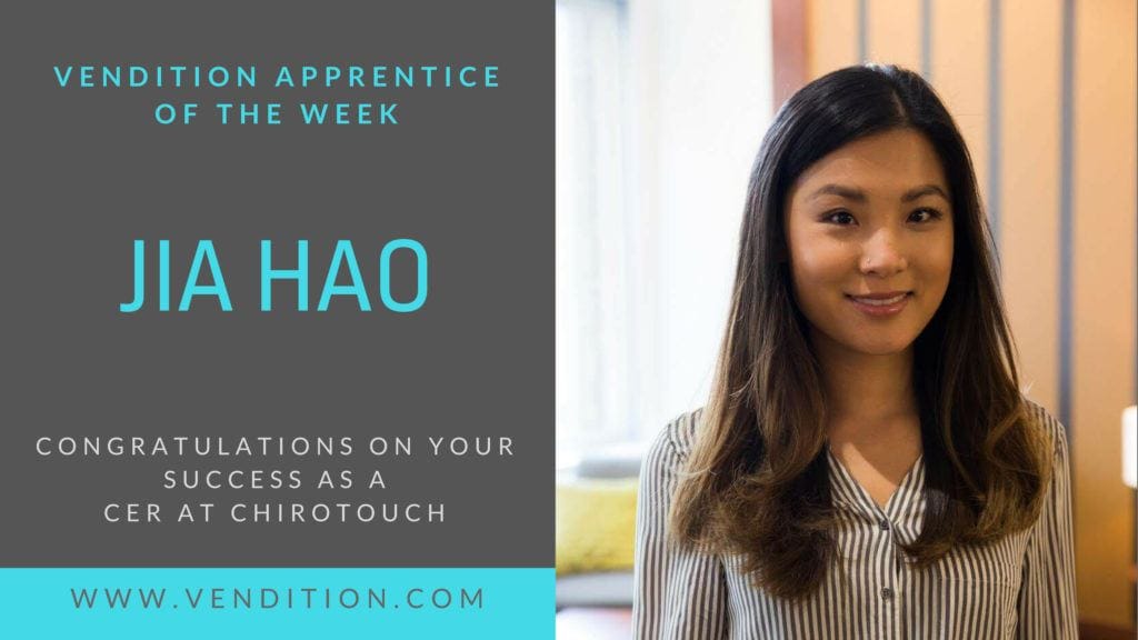 Apprentice of the Week Jia Hao Vendition