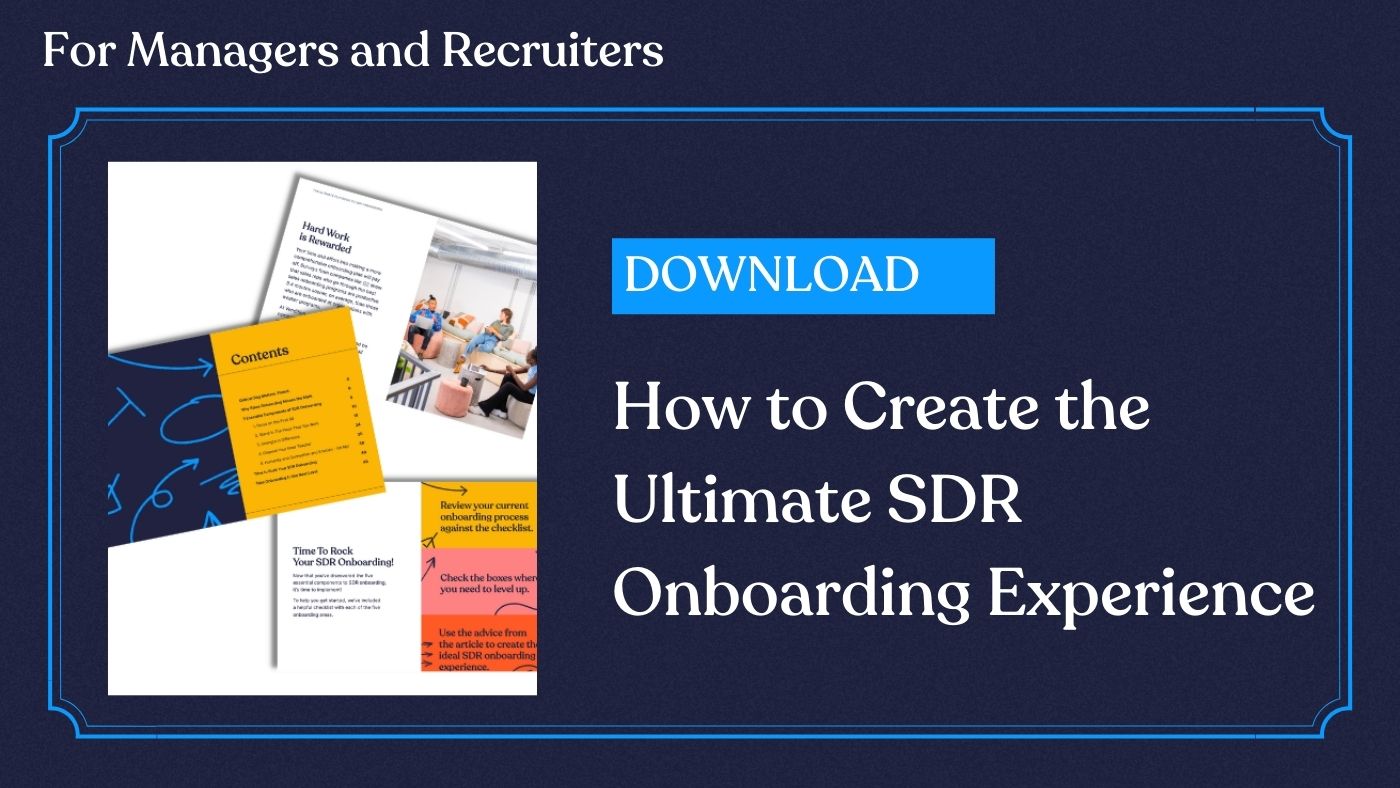 Ultimate Playbook to SDR Onboarding Blog B2B Header Graphic